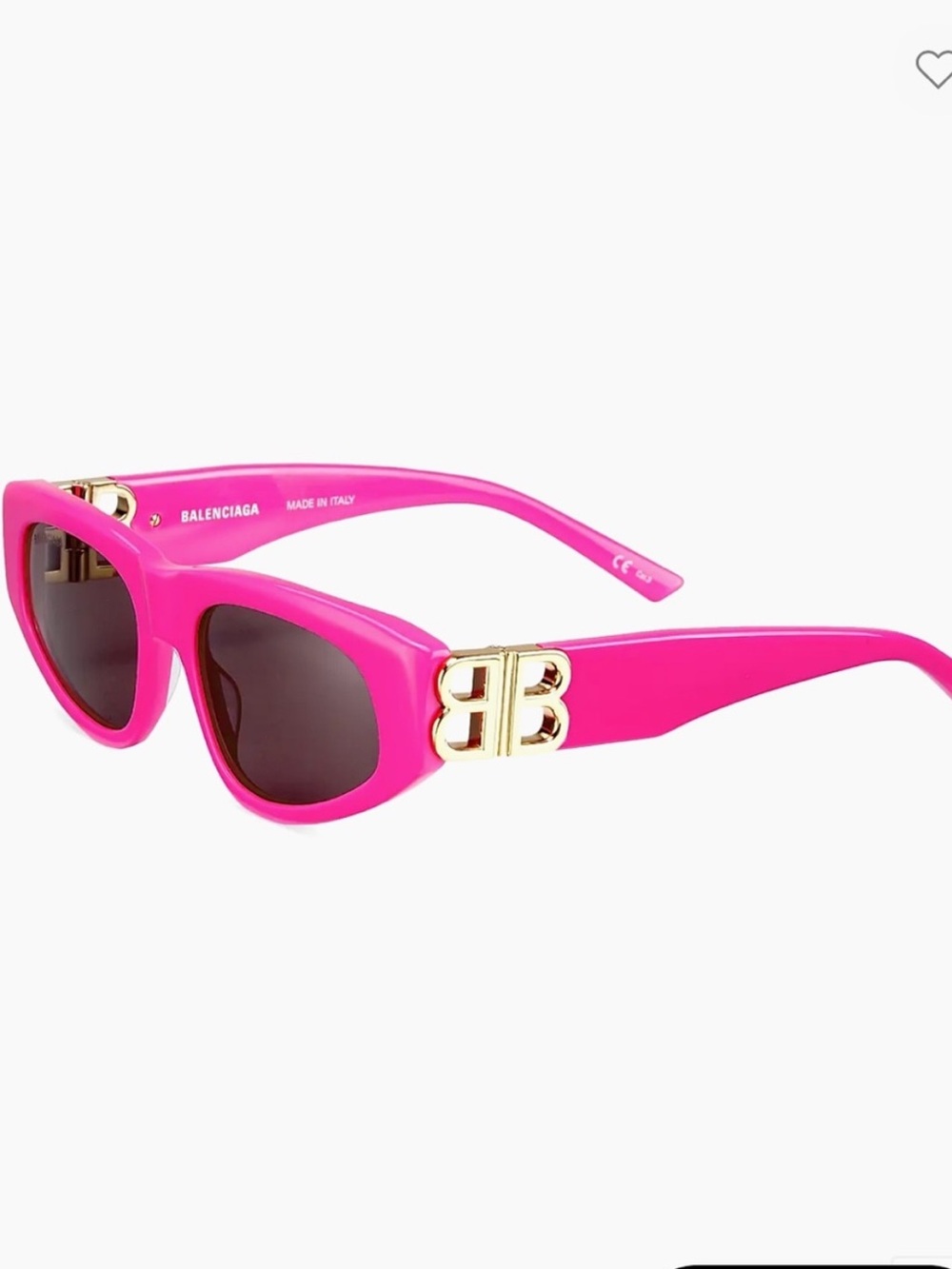 Balenciaga Pink Cat Eye Elongated Frame Sunglasses NWT